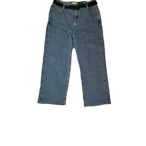 Forever 21+ Belted Jeans Sz 2X Medium Wash + Free Gift